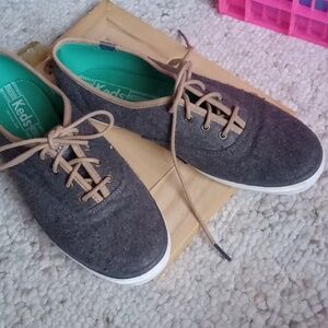 Gray Wool Keds